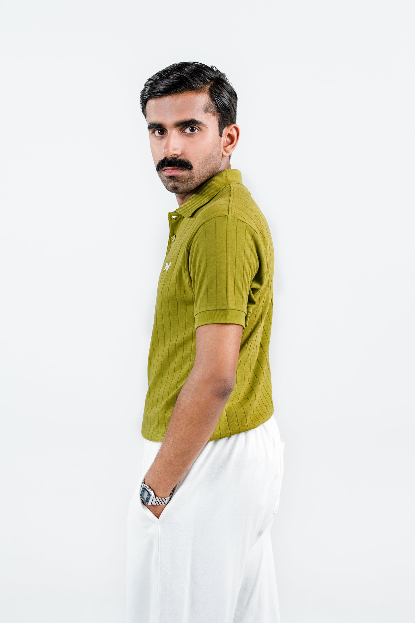 Olive Green Drop Needle POLO