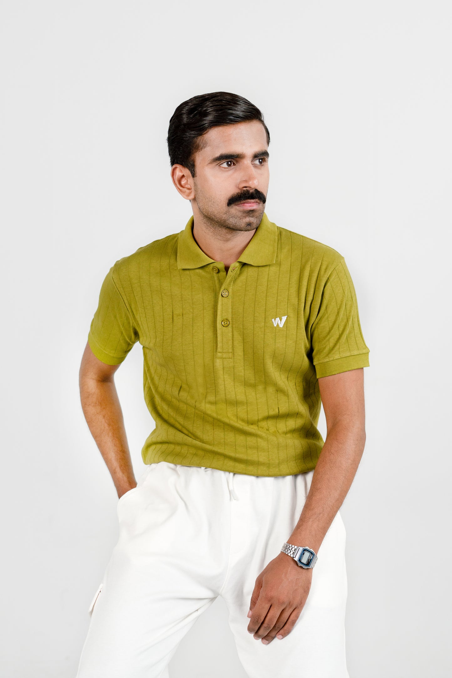 Olive Green Drop Needle POLO